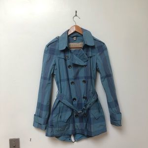 Burberry Brit plaid raincoat